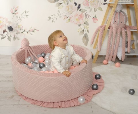 Suchy basen minky H-30 cm z piłkami 300szt. - różowy Suchy basen minky H-30 cm z piłkami 300szt. - różowy