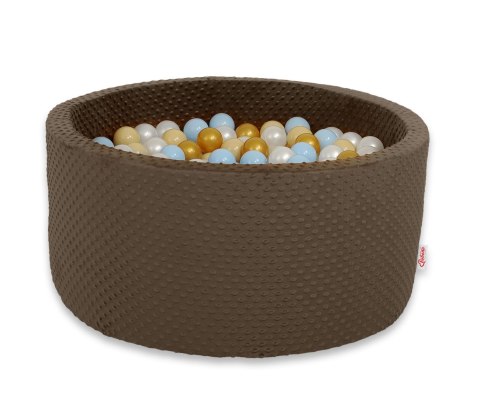 Suchy basen minky H-40 cm z piłkami 200szt.- czekoladowy Suchy basen minky H-40 cm z piłkami 200szt.- czekoladowy