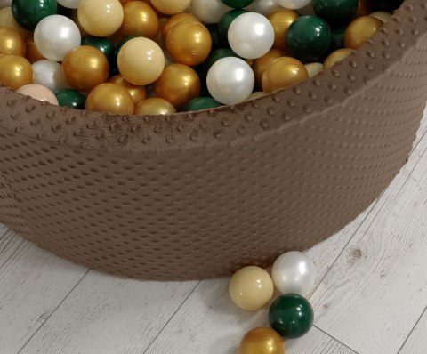 Suchy basen minky H-40 cm z piłkami 200szt.- czekoladowy Suchy basen minky H-40 cm z piłkami 200szt.- czekoladowy