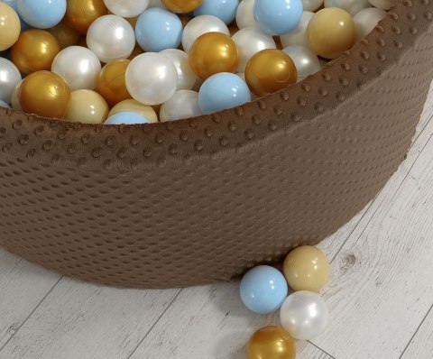 Suchy basen minky H-40 cm z piłkami 200szt.- czekoladowy Suchy basen minky H-40 cm z piłkami 200szt.- czekoladowy