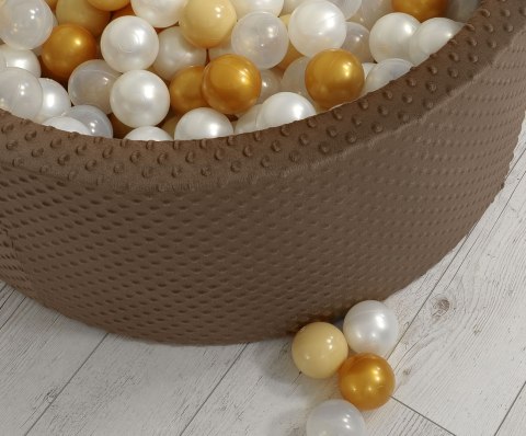 Suchy basen minky H-40 cm z piłkami 200szt.- czekoladowy Suchy basen minky H-40 cm z piłkami 200szt.- czekoladowy