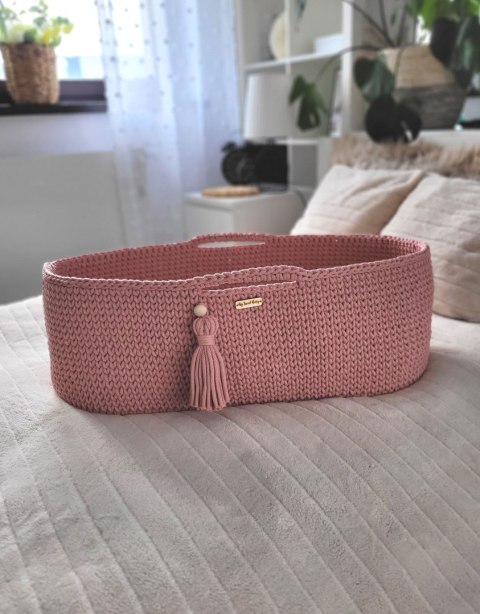 Kosz Mojżesza BOHO Handmade ze stojakiem blush Kosz Mojżesza BOHO Handmade ze stojakiem blush