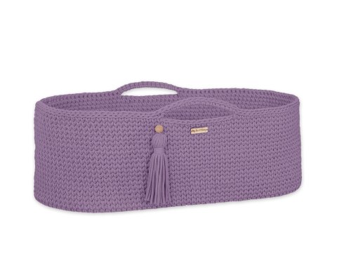 Kosz Mojżesza BOHO bawełniany Handmade z materacykiem - lila Kosz Mojżesza BOHO bawełniany Handmade z materacykiem - lila