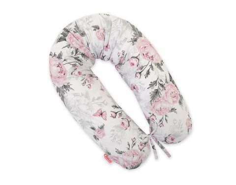 Poduszka ciążowa Longer dla kobiet w ciąży do spania + zdejmowana poszewka - Romantic peonies Poduszka ciążowa Longer dla kobiet w ciąży do spania + zdejmowana poszewka - Romantic peonies