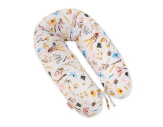 Poduszka ciążowa Longer dla kobiet w ciąży do spania + zdejmowana poszewka - Summer meadow