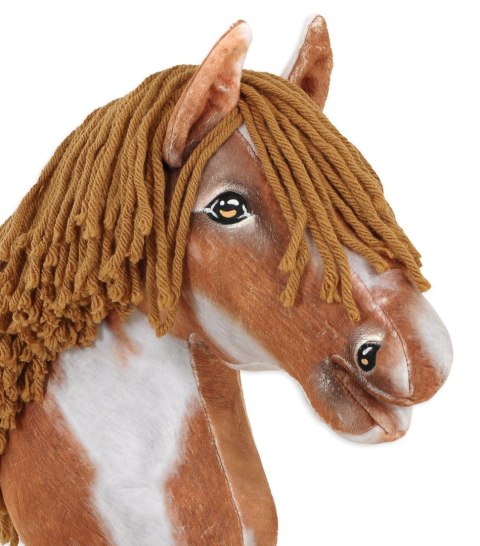 Hobby Horse Duży koń na kiju Premium - srokaty tobiano z brązową grzywą A3 Hobby Horse Duży koń na kiju Premium - srokaty tobiano z brązową grzywą A3