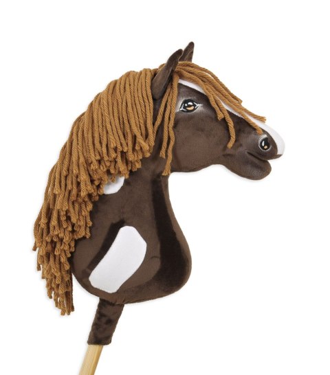 Hobby Horse Duży koń na kiju Premium - western ciemnogniady z brązową grzywą A3 Hobby Horse Duży koń na kiju Premium - western ciemnogniady z brązową grzywą A3