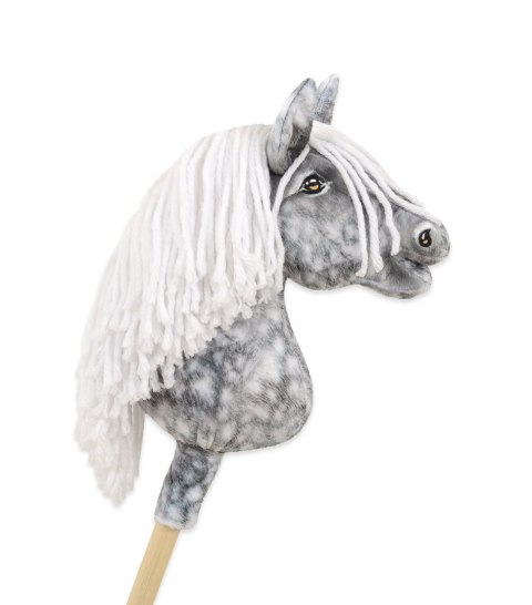 Hobby Horse Mały koń na kiju Premium - siwek jabłkowity z białą grzywą A4 Hobby Horse Mały koń na kiju Premium - siwek jabłkowity z białą grzywą A4