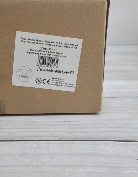 Hobby Horse Mały koń na kiju Premium - siwek jabłkowity z białą grzywą A4 Hobby Horse Mały koń na kiju Premium - siwek jabłkowity z białą grzywą A4