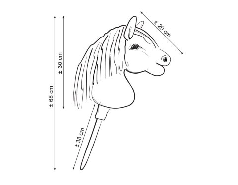 Hobby Horse Mały koń na kiju Premium - siwek jabłkowity z białą grzywą A4 Hobby Horse Mały koń na kiju Premium - siwek jabłkowity z białą grzywą A4