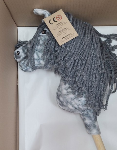 Hobby Horse Mały koń na kiju Premium - siwek jabłkowity z siwą grzywą A4 Hobby Horse Mały koń na kiju Premium - siwek jabłkowity z siwą grzywą A4