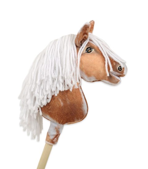 Hobby Horse Mały koń na kiju Premium - srokaty tobiano z białą grzywą A4 Hobby Horse Mały koń na kiju Premium - srokaty tobiano z białą grzywą A4