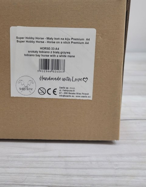 Hobby Horse Mały koń na kiju Premium - srokaty tobiano z białą grzywą A4 Hobby Horse Mały koń na kiju Premium - srokaty tobiano z białą grzywą A4