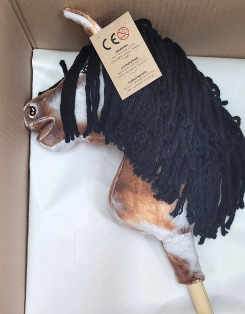 Hobby Horse Mały koń na kiju Premium - srokaty tobiano z czarną grzywą A4 Hobby Horse Mały koń na kiju Premium - srokaty tobiano z czarną grzywą A4