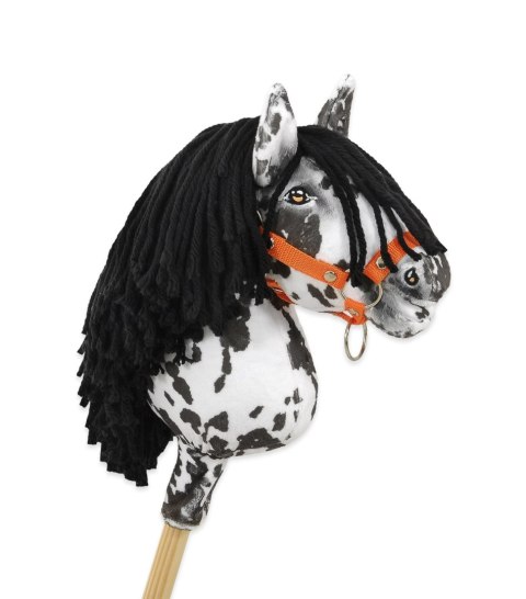 Hobby Horse Mały koń na kiju Premium - tarantowaty biało-czarny z czarną grzywą A4 Hobby Horse Mały koń na kiju Premium - tarantowaty biało-czarny z czarną grzywą A4