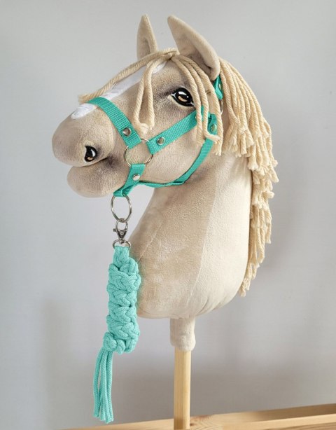 Zestaw do Hobby Horse: kantar A3 + uwiąz ze sznurka - miętowy Zestaw do Hobby Horse: kantar A3 + uwiąz ze sznurka - miętowy