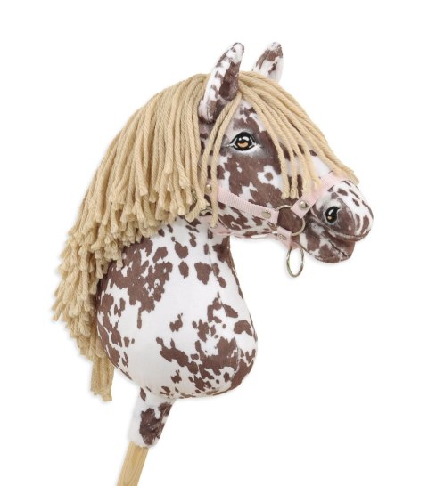 Hobby Horse Duży koń na kiju Premium - tarantowaty biało-brązowy z beżową grzywą A3 Hobby Horse Duży koń na kiju Premium - tarantowaty biało-brązowy z beżową grzywą A3
