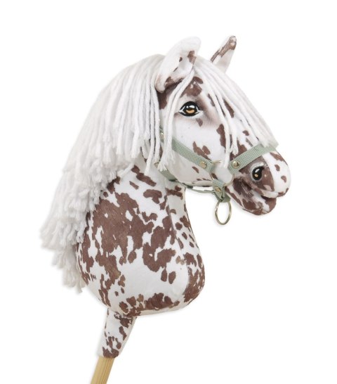 Hobby Horse Duży koń na kiju Premium - tarantowaty biało-brązowy z białą grzywą A3 Hobby Horse Duży koń na kiju Premium - tarantowaty biało-brązowy z białą grzywą A3