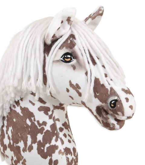 Hobby Horse Duży koń na kiju Premium - tarantowaty biało-brązowy z białą grzywą A3 Hobby Horse Duży koń na kiju Premium - tarantowaty biało-brązowy z białą grzywą A3