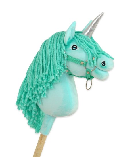Hobby Horse Jednorożec na kiju mały miętowy z miętową grzywą i srebrnym rogiem Hobby Horse Jednorożec na kiju mały miętowy z miętową grzywą i srebrnym rogiem