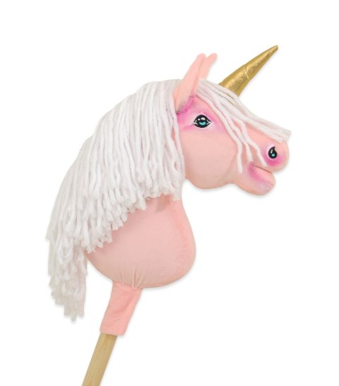Hobby Horse Jednorożec na kiju mały różowy z białą grzywą i złotym rogiem Hobby Horse Jednorożec na kiju mały różowy z białą grzywą i złotym rogiem