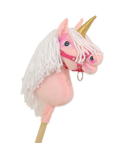 Hobby Horse Jednorożec na kiju mały różowy z białą grzywą i złotym rogiem Hobby Horse Jednorożec na kiju mały różowy z białą grzywą i złotym rogiem