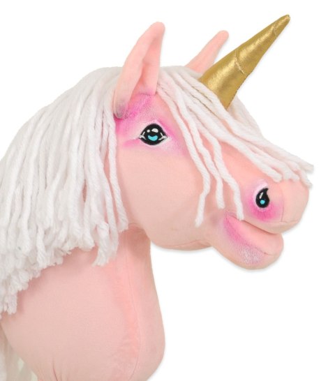 Hobby Horse Jednorożec na kiju mały różowy z białą grzywą i złotym rogiem Hobby Horse Jednorożec na kiju mały różowy z białą grzywą i złotym rogiem