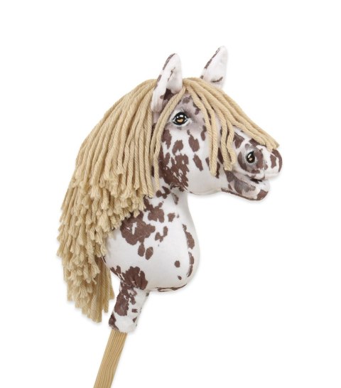 Hobby Horse Mały koń na kiju Premium - tarantowaty biało-brązowy z beżową grzywą A4 Hobby Horse Mały koń na kiju Premium - tarantowaty biało-brązowy z beżową grzywą A4