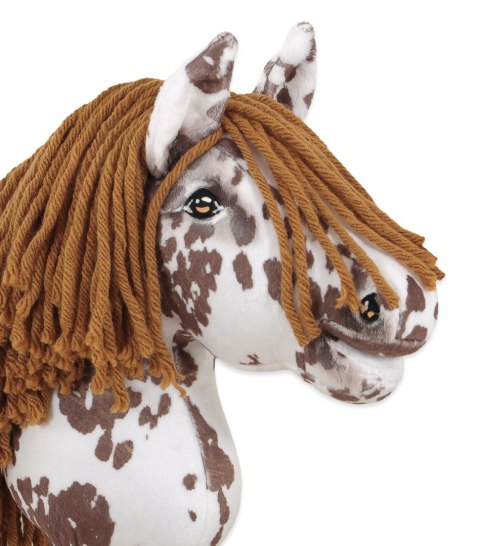 Hobby Horse Mały koń na kiju Premium - tarantowaty biało-brązowy z brązową grzywą A4 Hobby Horse Mały koń na kiju Premium - tarantowaty biało-brązowy z brązową grzywą A4