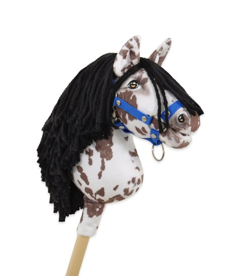 Hobby Horse Mały koń na kiju Premium - tarantowaty biało-brązowy z czarną grzywą A4 Hobby Horse Mały koń na kiju Premium - tarantowaty biało-brązowy z czarną grzywą A4