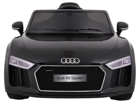 Audi R8 Spyder na akumulator Czarny + Pilot + EVA + Wolny Start + Radio MP3 + LED Audi R8 Spyder na akumulator Czarny + Pilot + EVA + Wolny Start + Radio MP3 + LED