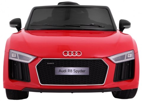 Audi R8 Spyder na akumulator Lakier Czerwony + Pilot + EVA + Wolny Start + Radio MP3 + LED Audi R8 Spyder na akumulator Lakier Czerwony + Pilot + EVA + Wolny Start + Radio MP3 + LED