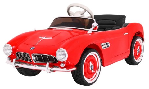 Autko BMW 507 Retro elektryczne dla dzieci Czerwony + Audio LED + Pilot + Ekoskóra + EVA + Wolny Start Autko BMW 507 Retro elektryczne dla dzieci Czerwony + Audio LED + Pilot + Ekoskóra + EVA + Wolny Start