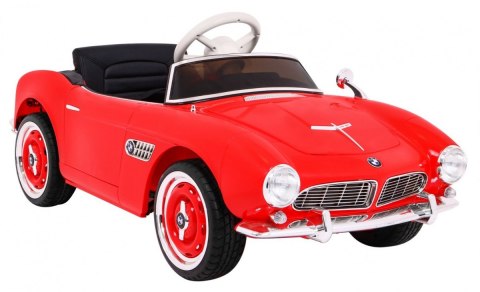 Autko BMW 507 Retro elektryczne dla dzieci Czerwony + Audio LED + Pilot + Ekoskóra + EVA + Wolny Start Autko BMW 507 Retro elektryczne dla dzieci Czerwony + Audio LED + Pilot + Ekoskóra + EVA + Wolny Start