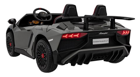 Auto Lamborghini Aventador SV na akumulator dla 2 dzieci Szary + Pilot 2,4 GHz + Pianka EVA + Audio LED Auto Lamborghini Aventador SV na akumulator dla 2 dzieci Szary + Pilot 2,4 GHz + Pianka EVA + Audio LED