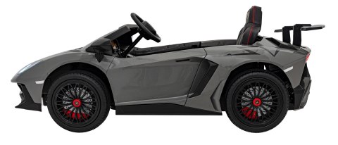 Auto Lamborghini Aventador SV na akumulator dla 2 dzieci Szary + Pilot 2,4 GHz + Pianka EVA + Audio LED Auto Lamborghini Aventador SV na akumulator dla 2 dzieci Szary + Pilot 2,4 GHz + Pianka EVA + Audio LED