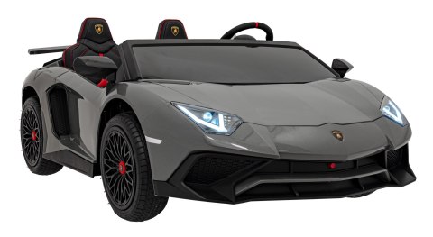 Auto Lamborghini Aventador SV na akumulator dla 2 dzieci Szary + Pilot 2,4 GHz + Pianka EVA + Audio LED Auto Lamborghini Aventador SV na akumulator dla 2 dzieci Szary + Pilot 2,4 GHz + Pianka EVA + Audio LED