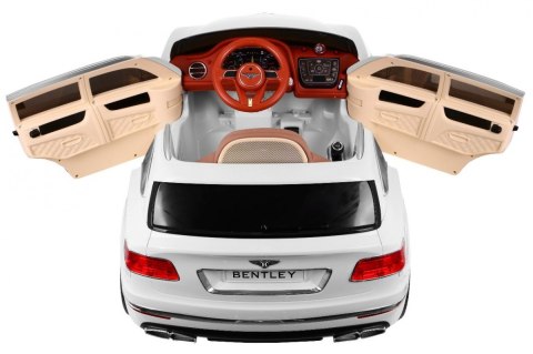Auto na akumulator Bentley Bentayga dla dzieci Biały + Koła EVA + Radio MP3 + Pilot Auto na akumulator Bentley Bentayga dla dzieci Biały + Koła EVA + Radio MP3 + Pilot