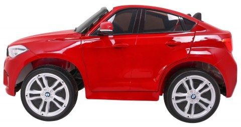 BMW X6M XXL dla 2 dzieci Lakier Czerwony + Pilot + Ekoskóra + Pasy + Wolny Start + MP3 + LED BMW X6M XXL dla 2 dzieci Lakier Czerwony + Pilot + Ekoskóra + Pasy + Wolny Start + MP3 + LED