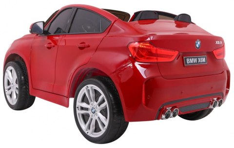 BMW X6M XXL dla 2 dzieci Lakier Czerwony + Pilot + Ekoskóra + Pasy + Wolny Start + MP3 + LED BMW X6M XXL dla 2 dzieci Lakier Czerwony + Pilot + Ekoskóra + Pasy + Wolny Start + MP3 + LED