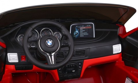 BMW X6M XXL dla 2 dzieci Lakier Czerwony + Pilot + Ekoskóra + Pasy + Wolny Start + MP3 + LED BMW X6M XXL dla 2 dzieci Lakier Czerwony + Pilot + Ekoskóra + Pasy + Wolny Start + MP3 + LED