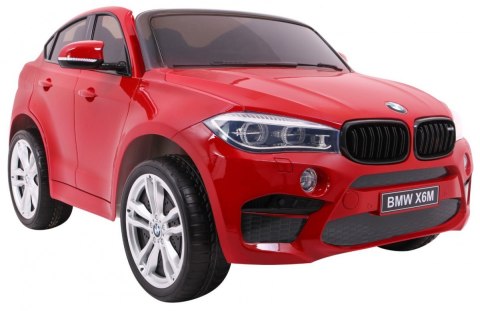 BMW X6M XXL dla 2 dzieci Lakier Czerwony + Pilot + Ekoskóra + Pasy + Wolny Start + MP3 + LED BMW X6M XXL dla 2 dzieci Lakier Czerwony + Pilot + Ekoskóra + Pasy + Wolny Start + MP3 + LED