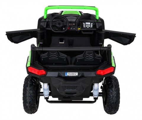 Buggy ATV Strong Racing dla 2 dzieci Zielony + Silnik bezszczotkowy + Pompowane koła + Audio LED Buggy ATV Strong Racing dla 2 dzieci Zielony + Silnik bezszczotkowy + Pompowane koła + Audio LED