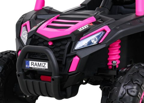 Buggy UTV 2000M Racing Auto na akumulator Różowy + MP3 Dźwięki Światła + Pilot + Wolny Start Buggy UTV 2000M Racing Auto na akumulator Różowy + MP3 Dźwięki Światła + Pilot + Wolny Start