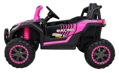 Buggy UTV 2000M Racing Auto na akumulator Różowy + MP3 Dźwięki Światła + Pilot + Wolny Start Buggy UTV 2000M Racing Auto na akumulator Różowy + MP3 Dźwięki Światła + Pilot + Wolny Start