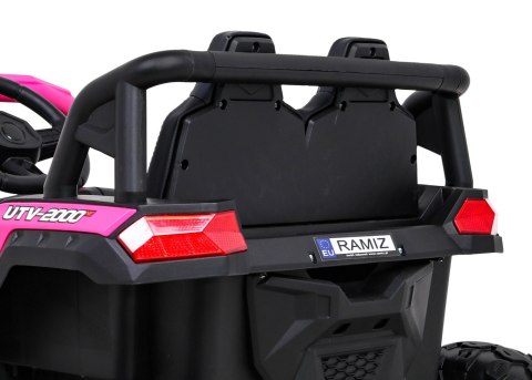 Buggy UTV 2000M Racing Auto na akumulator Różowy + MP3 Dźwięki Światła + Pilot + Wolny Start Buggy UTV 2000M Racing Auto na akumulator Różowy + MP3 Dźwięki Światła + Pilot + Wolny Start