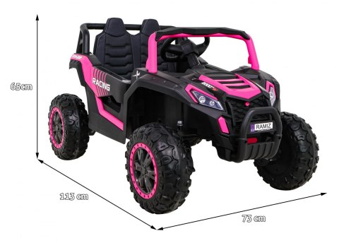 Buggy UTV 2000M Racing Auto na akumulator Różowy + MP3 Dźwięki Światła + Pilot + Wolny Start Buggy UTV 2000M Racing Auto na akumulator Różowy + MP3 Dźwięki Światła + Pilot + Wolny Start
