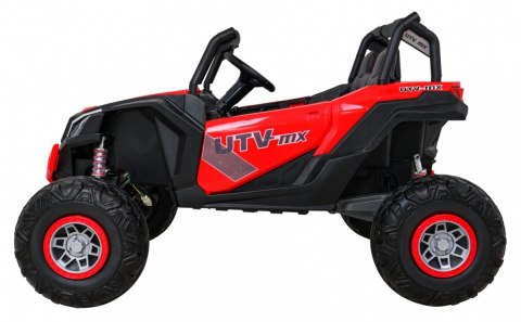 Buggy UTV-MX na akumulator dla dzieci Czerwony + Napęd 4x4 + Pilot + Audio LED + Schowek + EVA + Wolny Start Buggy UTV-MX na akumulator dla dzieci Czerwony + Napęd 4x4 + Pilot + Audio LED + Schowek + EVA + Wolny Start