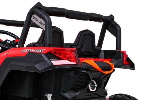 Buggy UTV-MX na akumulator dla dzieci Czerwony + Napęd 4x4 + Pilot + Audio LED + Schowek + EVA + Wolny Start Buggy UTV-MX na akumulator dla dzieci Czerwony + Napęd 4x4 + Pilot + Audio LED + Schowek + EVA + Wolny Start