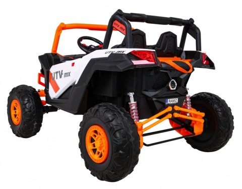 Buggy UTV-MX na akumulator dla dzieci Pomarańczowy + Napęd 4x4 + Pilot + Audio LED + Schowek + EVA + Wolny Start Buggy UTV-MX na akumulator dla dzieci Pomarańczowy + Napęd 4x4 + Pilot + Audio LED + Schowek + EVA + Wolny Start